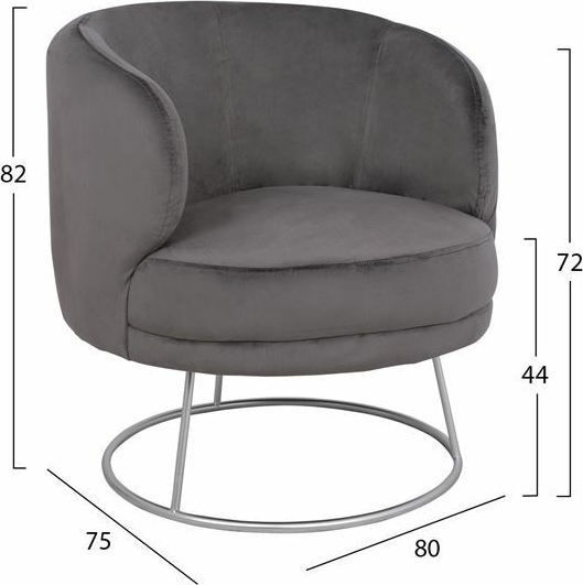 Σετ Σαλονιού 3-Sitzer & Sessel Grey Grau