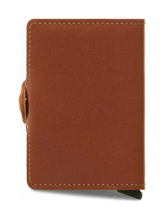 Secrid Twinwallet TO Men's Leather Card Wallet with RFID Tabac Brown