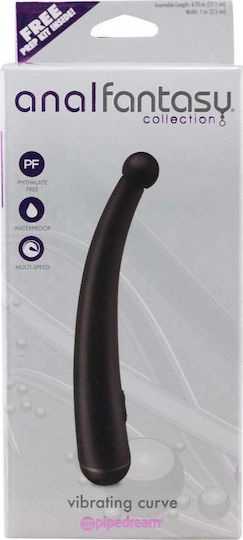Pipedream Anal Fantasy Vibrating Curve Анален вибратор Черен 20.5см
