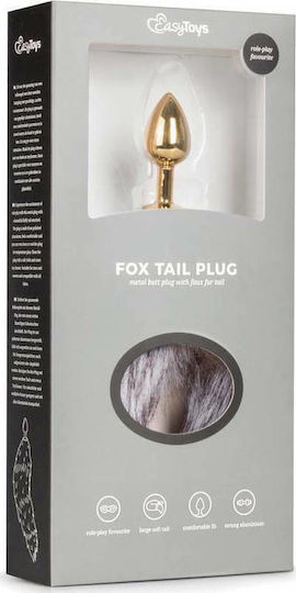 Easytoys Fox Tail Plug No 5 Anal Plug Gold 7cm