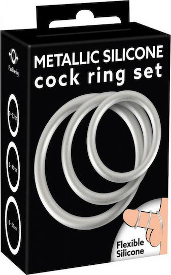 You2Toys Set Rings Cock Silicone Silver 3pcs 05372170000