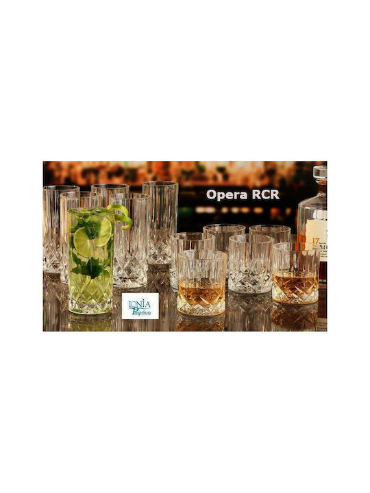 RCR Opera Set of Glasses Whiskey made of Crystal 300ml 6pcs