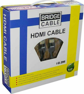 Bridgecable BridgeCable HDMI 2.0 Kabel HDMI-Stecker - HDMI-Stecker 10m Schwarz