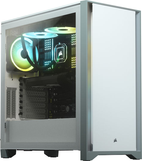 Corsair 4000D Gaming Midi Tower Computer Case with Window Panel White