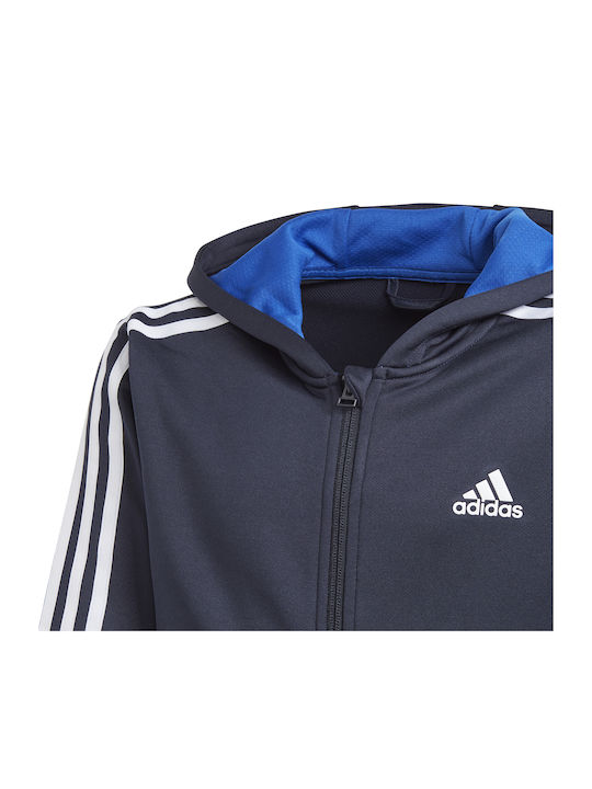 Αθλητική Παιδική Ζακέτα με Κουκούλα Navy Μπλε Must Haves Aeroready