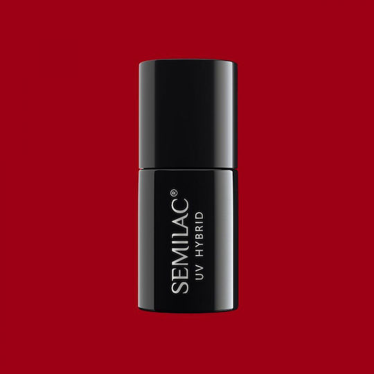 Semilac Classic Semi-Permanent Nail Polish Intense Red 027 7ml 1pcs
