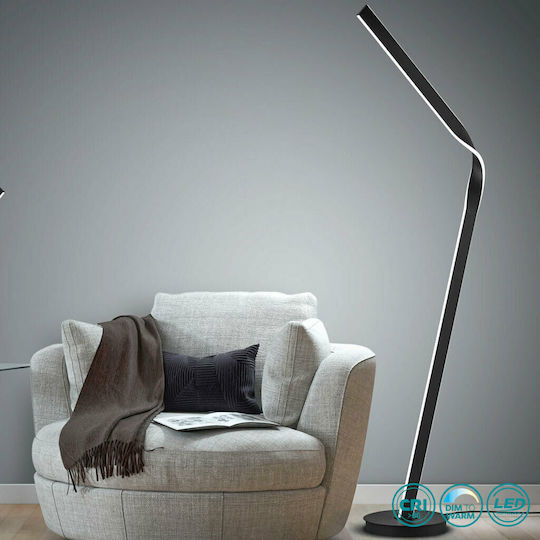 Cinque Cicenza LED Floor Lamp H181xW30cm. with Natural White Light 4500lm Black
