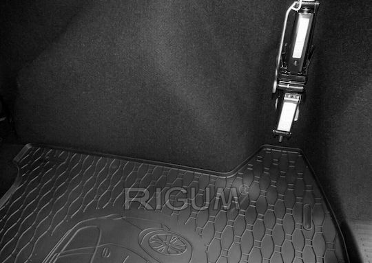 Rigum Kofferraummatten 1Stück aus Gummi für Dacia Lodgy 2012+ Schwarz
