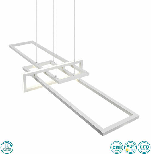 Trio Lighting Salinas Pendant Light White 110x40x40cm