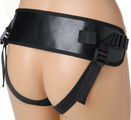Strap U 10x Groove Harness with Vibrating & Rotating Silicone Dildo Harness with Dildo 21cm and Vibration in skin color