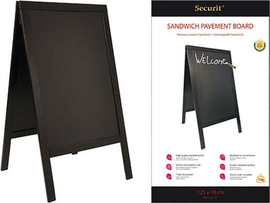 Securit Wet Chalkboard with Two Sides 125x69cm Floor Chalk Board 125x69cm 234.49297