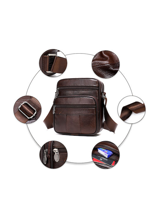 Leather Men's Bag Shoulder / Crossbody Brown
