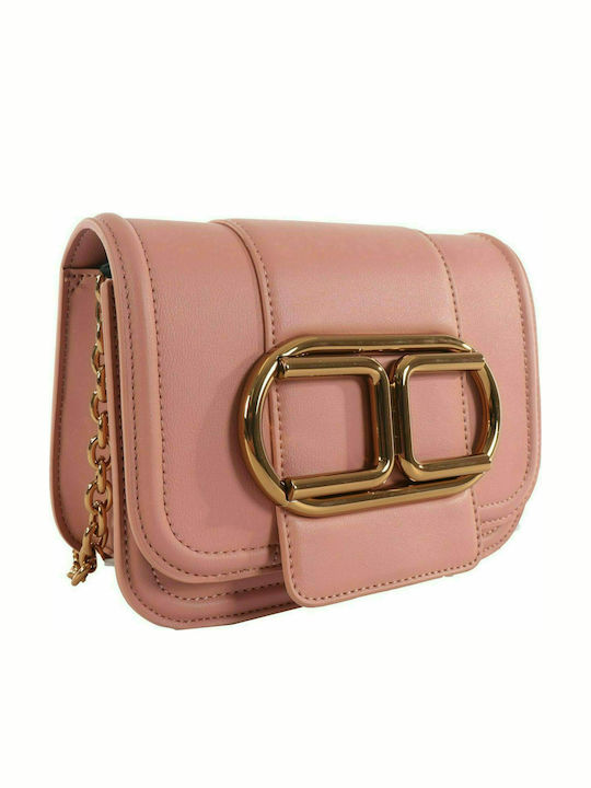 Elisabetta Franchi Leder Damen Tasche Crossbody Rosa