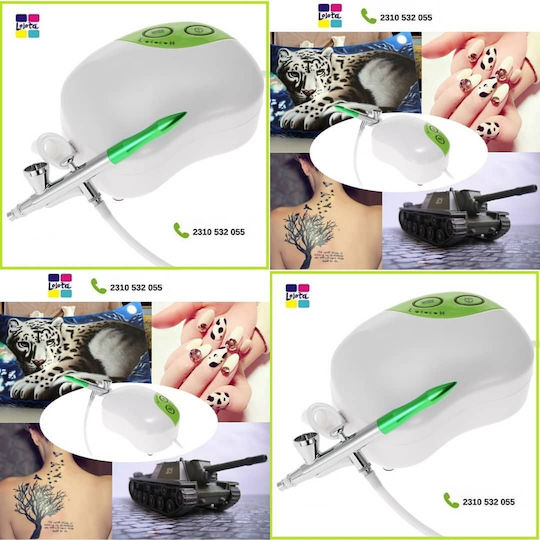 Kemei Airbrushing with 7ml Tank and Compressor Set