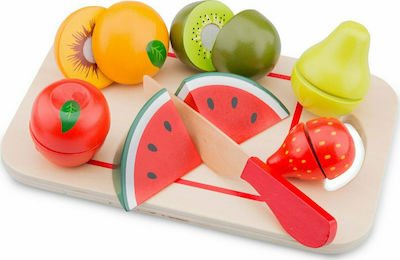 New Classic Toys Fruits & Vegetables Toy Σετ 6 Φρούτων με Δίσκο made of Wood for 2+ Years Old