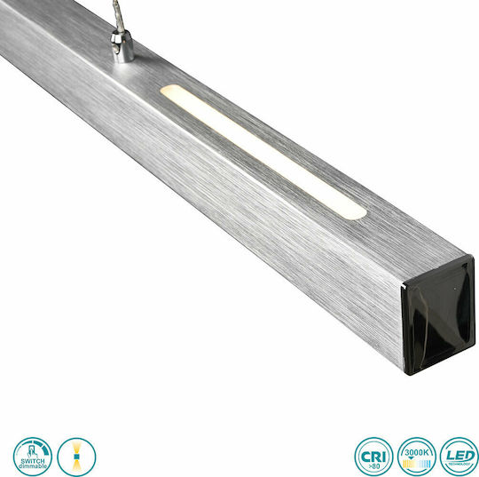 Trio Lighting Paros LED Γραμμικό Φωτιστικό Οροφής 21W Θερμό Λευκό IP20 με Ρυθμιζόμενη Ένταση Μ90xΒ11xΥ90εκ.