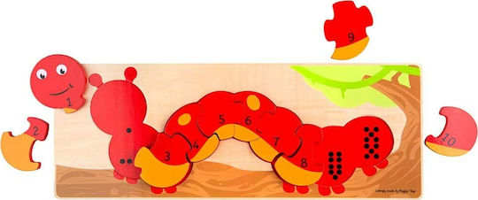 Дървен Детска пъзелна игра с вложки Κάμπια 10бр. за 1+ години Big Jigs