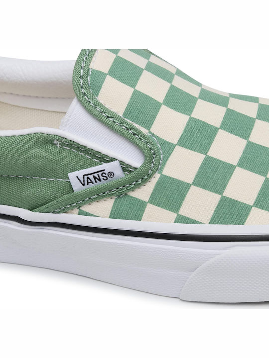 Classic Checkerboard Men's Canvas Slip-Ons Shale/True White