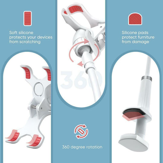 Ugreen Gooseneck LP113 Mobile Phone Stand with Extension Arm in White Colour