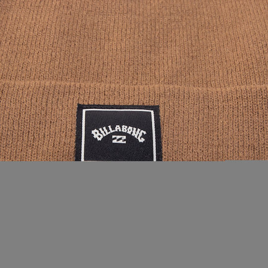 Stacked Knitted Beanie Cap Brown U5BN27BIF0