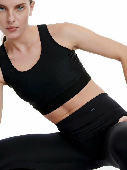Training Women's Cropped Firming High Waist Black Leggings