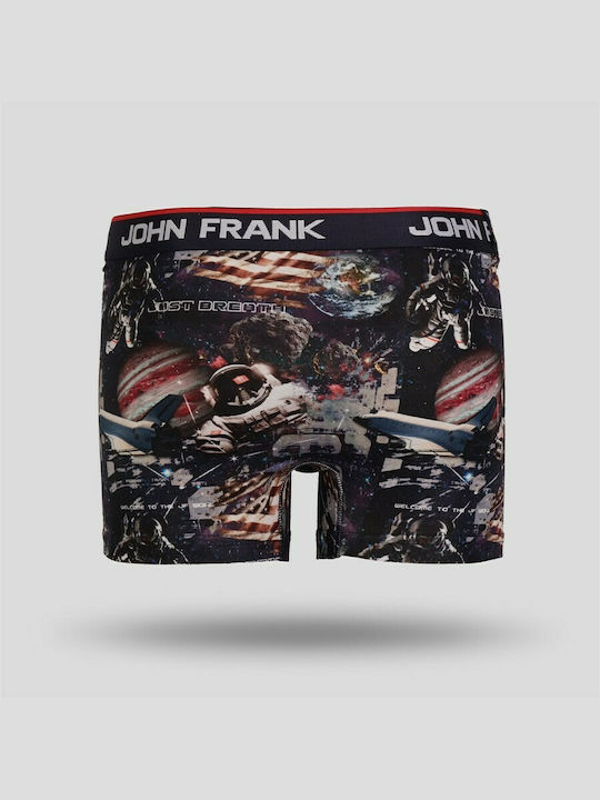 John Frank Space Herren Boxershorts Mehrfarbig mit Mustern 1Packung