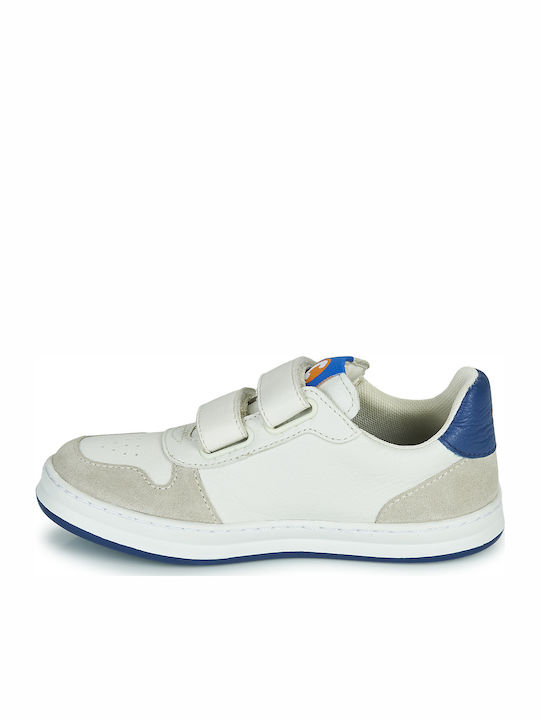 Παιδικά Sneakers Ανατομικά με Σκρατς Λευκά