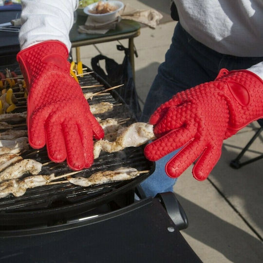 Hot Hands Silicone Oven Mitts Set Red 2pcs