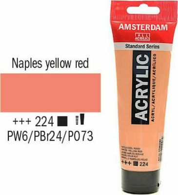 Royal Talens Amsterdam All Acrylics Standard Acrylic Paint Set Naples Yellow Red 224 120ml 1pcs 17092242