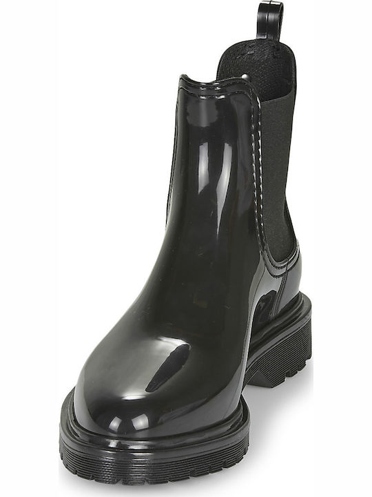 Block Schürzen für Catering Damen Gummistiefel Schwarz
