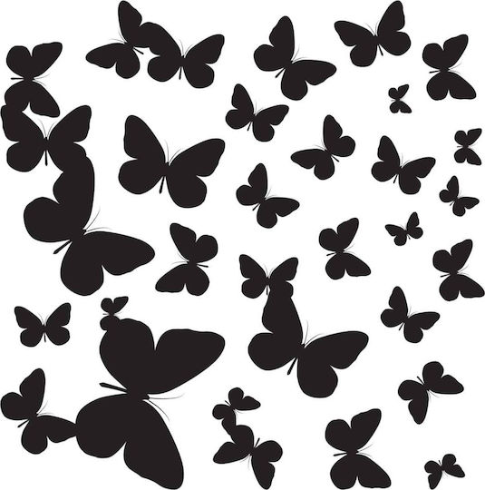 Декоративно Стикер Стена Butterflies Silhouettes 2бр 72x58бр Ango