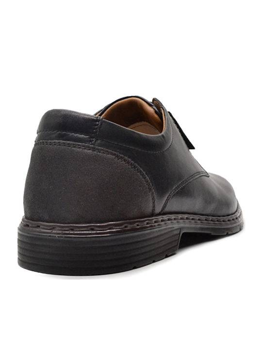 Men's Leather Casual Shoes Black 42801-860-100