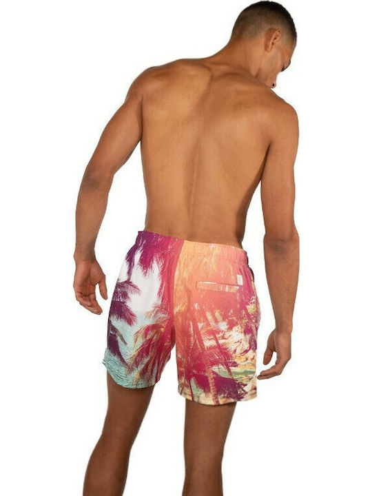 Souflee Men's Swimwear Shorts Multicolour with Patterns
