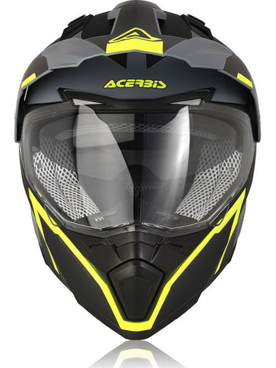 Acerbis Flip FS-606 On-Off Helmet ECE 22.05 1560gr Black/Grey/Fluo