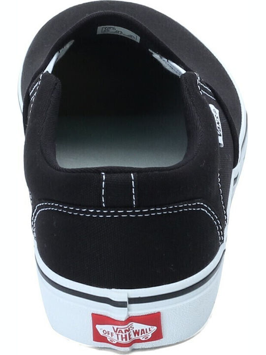 Asher Canvas Πάνινα Ανδρικά Slip-On Μαύρα