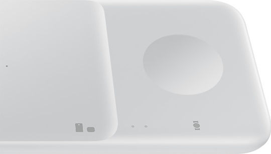 Samsung Kabelloses Ladegerät (Qi Pad) 9W Stromlieferung Weißs (Duo With Travel Adapter)