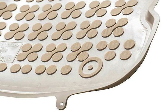 Rezaw Plast Set of Front and Rear Mats 4pcs Tray Type for Mercedes-Benz E Class 2002-2010 Beige