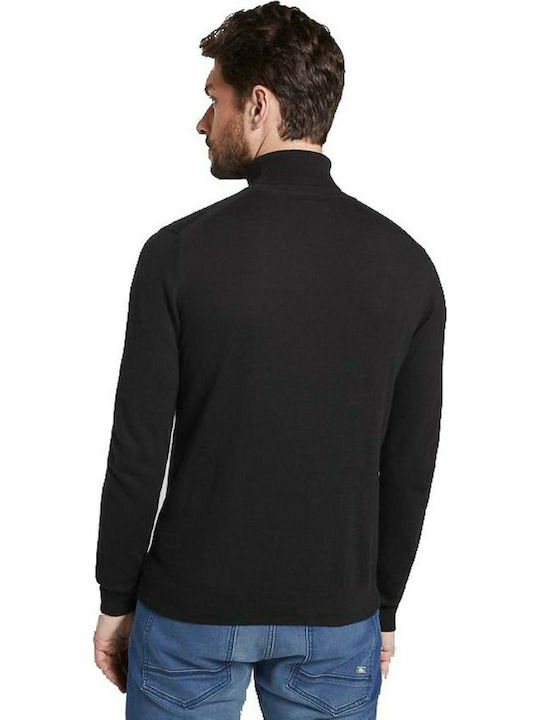 Tom Tailor Herren Langarm-Pullover Rollkragen Schwarz 1012503-29999