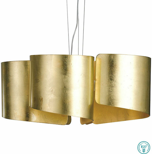 Fan Europe I-Imagine-S5-ORO Pendant Light Gold for 5 Bulbs E27 63cm