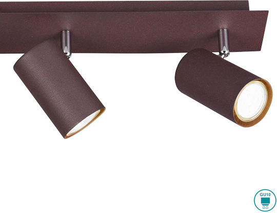 Trio Lighting Marley Dreifach Spot mit Fassung GU10 in Braun Farbe