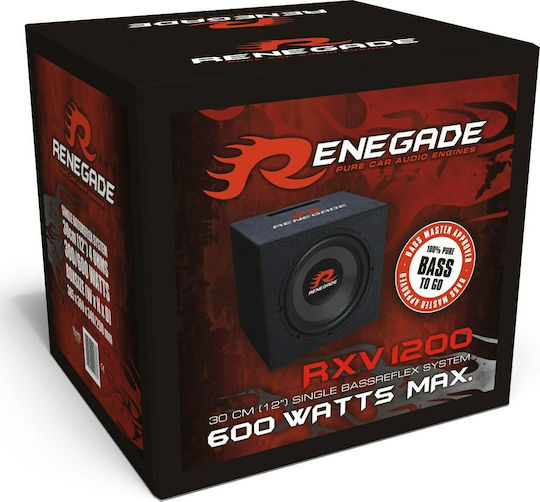 Renegade Car Audio Subwoofer Αυτοκινήτου 12" 300W RMS με Κούτα