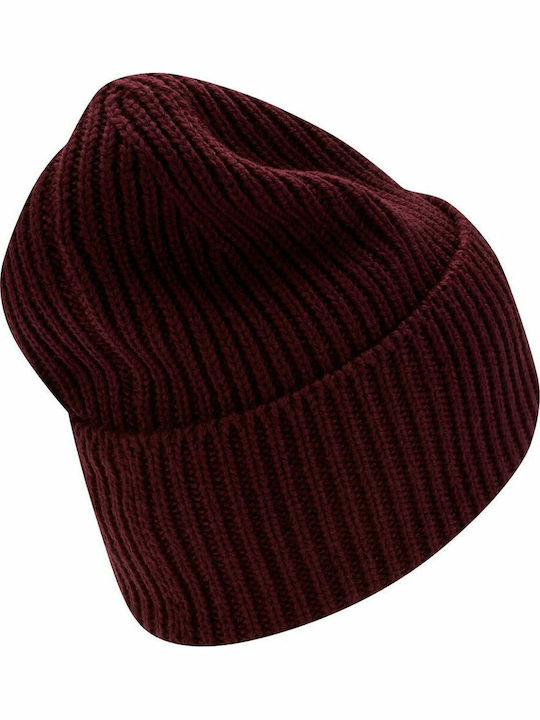 Beanie Ανδρικός Σκούφος Πλεκτός σε Μπορντό χρώμα