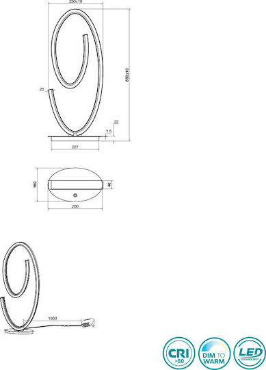 Cinque Ciola Dekorative Lampe Weiß