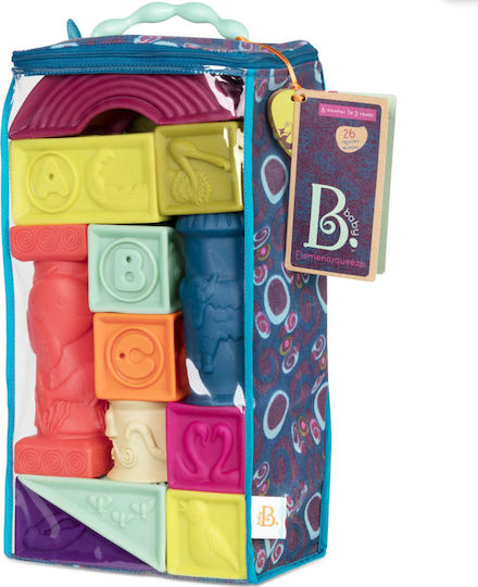 B.Toys Παιχνίδι Στοίβαξης Μαλακοί Κύβοι One Two Squeeze για 6+ Μηνών