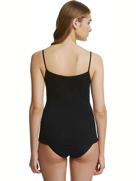 Simply You 4/479 Women's T-Shirt with Spaghetti Strap Black