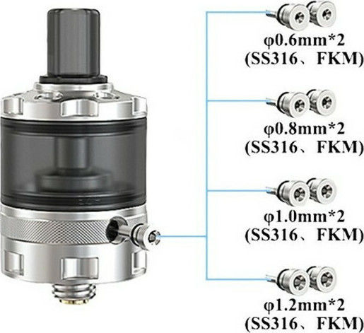 Ambition Bishop Electronic Cigarette Vaporizer RTA 4ml 22mm Silver