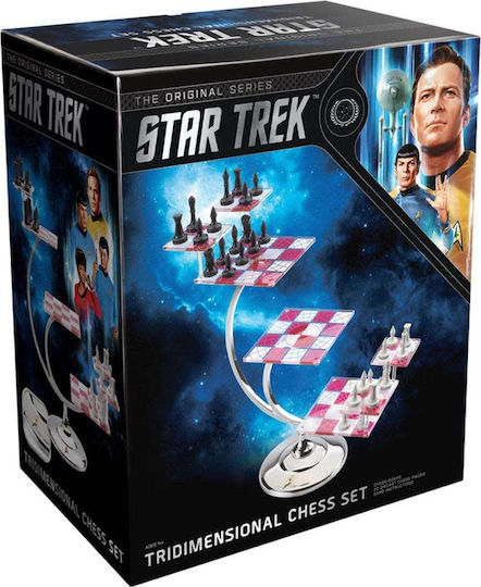 The Noble Collection Star Trek Tri-Dimensional Chess Set Chess Glass with Pawns