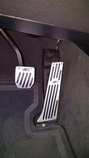 Auto Gs Σετ Πεταλιέρες Αυτόματο Αυτοκινήτου για Bmw Αλουμινίου Ασημί 2τμχ