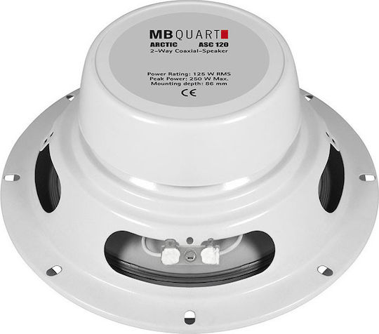 MB Quart Σετ Ηχεία Σκάφους Αδιάβροχα 8" με 250W RMS Λευκό