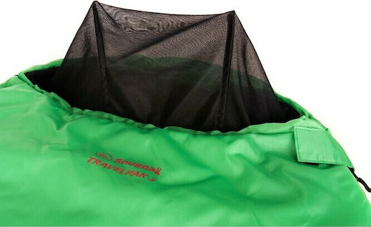 Snugpak Sleeping Bag Μονό 3 Εποχών Travelpak 3 Emerald Green